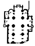 Plan de Notre-Dame-de-Corbeil d'après Francis Salet
