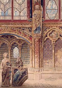 Vue intérieure de la Sainte-Chapelle par Félix Duban