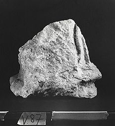 Fragment de drapé (Galerie des rois de la façade occidentale, Notre-Dame de Paris)